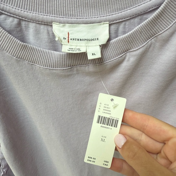 Anthropologie Purple Ruffled Embellished Blouse - Picture 3 of 3